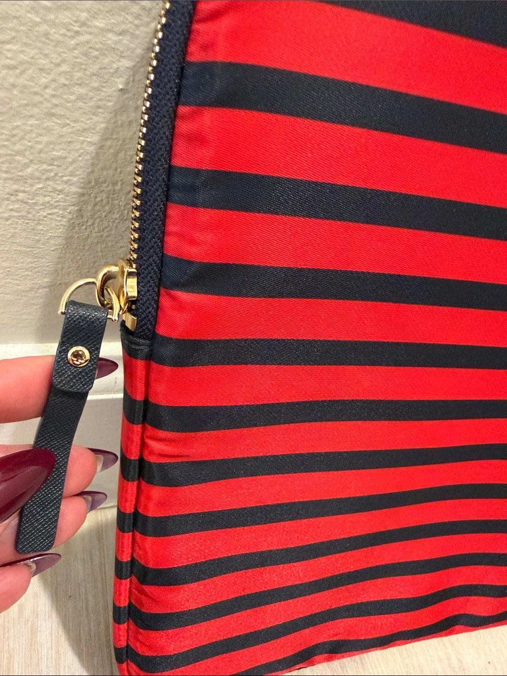 Kate Spade New York Red Blue Stripe Laptop computer Case